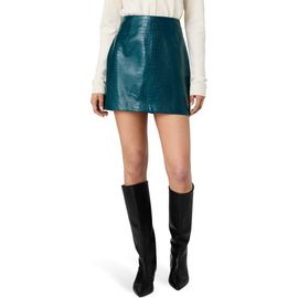 French Connection French Connection Croc Embossed Faux Leather Miniskirt