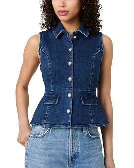 French Connection French Connection Delancey Denim Peplum Top
