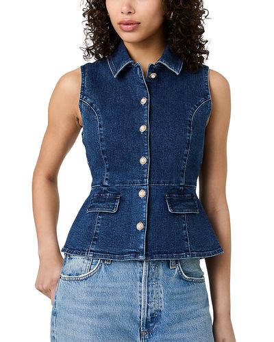 French Connection French Connection Delancey Denim Peplum Top