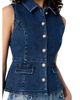 French Connection French Connection Delancey Denim Peplum Top - 4