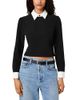 French Connection French Connection Echo Crepe Collar Top - 1