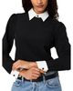 French Connection French Connection Echo Crepe Collar Top - 4