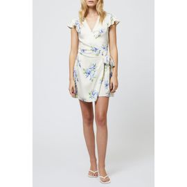 French Connection French Connection Ennis Vivian Floral Satin Wrap Minidress