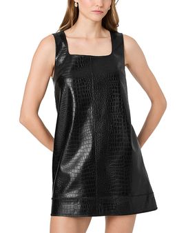 French Connection French Connection Faux Croc Square Neck Mini Dress
