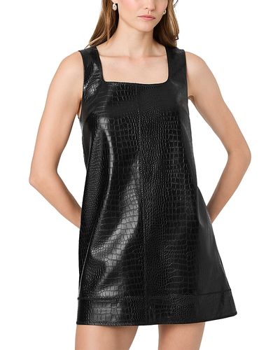 French Connection French Connection Faux Croc Square Neck Mini Dress