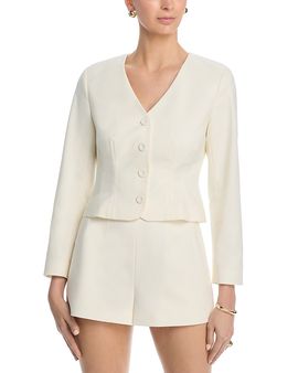 French Connection French Connection Halsey Twill Tailored Cropped Jacket