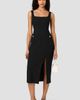 French Connection French Connection Kai Suiting Side Slit Midi Dress - 5