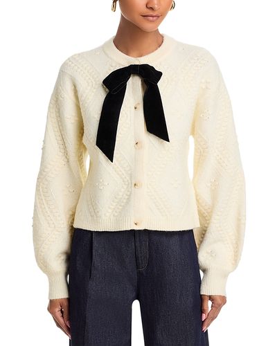 French Connection French Connection Kitty Bobble Contrast Crewneck Cardigan