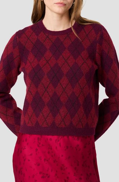 French Connection French Connection Koda Argyle Jacquard Knit Sweater 
