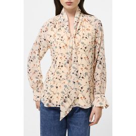 French Connection French Connection Leithia Floral Chiffon Tie Neck Top