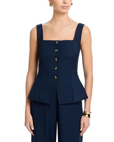 French Connection French Connection Lightweight Twill Square Neck Sleeveless Top