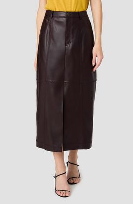 French Connection French Connection Madeline Faux Leather Midi Skirt