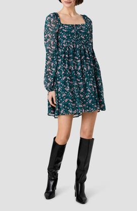 French Connection French Connection Marina Lucia Floral Chiffon Minidress