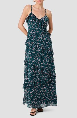 French Connection French Connection Marina Lucia Floral Chiffon Tiered Maxi Dress