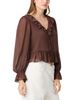French Connection French Connection Marina Slky Chiffon Ruffle Top - 5