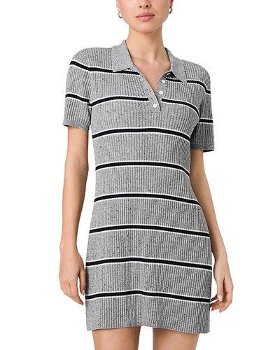 French Connection French Connection Mason Knit Varsity Stripe Polo Dress