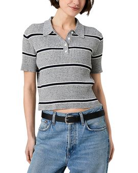 French Connection French Connection Mason Knit Varsity Stripe Polo Sweater