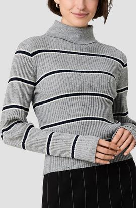 French Connection French Connection Mason Varsity Striped Turtleneck Sweater