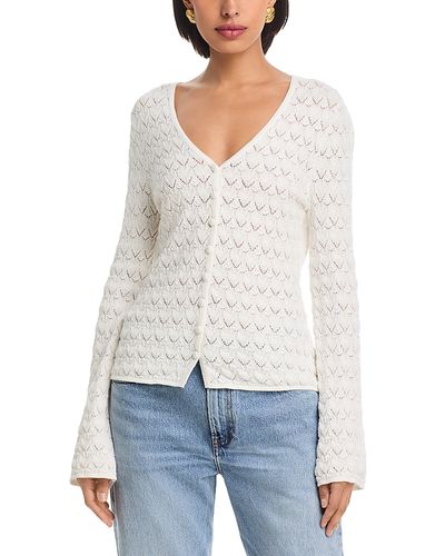 French Connection French Connection Mozart Heartleaf Crochet Knit Long Sleeve Flare Top