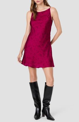 French Connection French Connection Oona Floral Print Satin Minidress