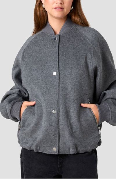 French Connection French Connection Oversized Wool Blend Bomber Jacket