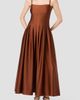 French Connection French Connection Pleated Sleeveless Satin Maxi Dress - 1
