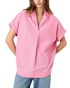 French Connection French Connection Poplin Collar Short Sleeve Pullover