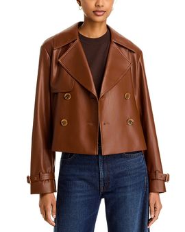 French Connection French Connection Porto Faux Leather Double Breasted Jacket