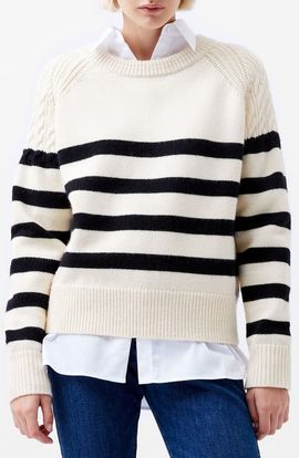French Connection French Connection Quinley Stripe Crewneck Sweater