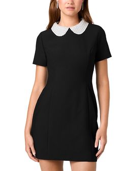 French Connection French Connection Shelby Embellished Collar Twill Mini Dress