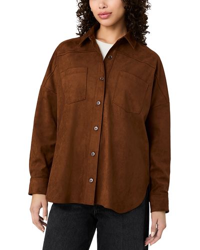 French Connection French Connection Sonja Faux Suede Button Front Shirt