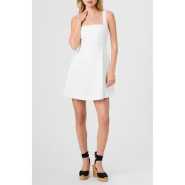 French Connection French Connection Stretch Cotton Sateen Button-Up Minidress