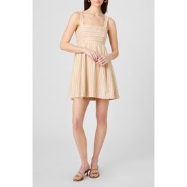 French Connection French Connection Stripe Linen Blend Minidress