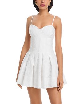 French Connection French Connection Svea Floral Eyelet Mini Flare Dress
