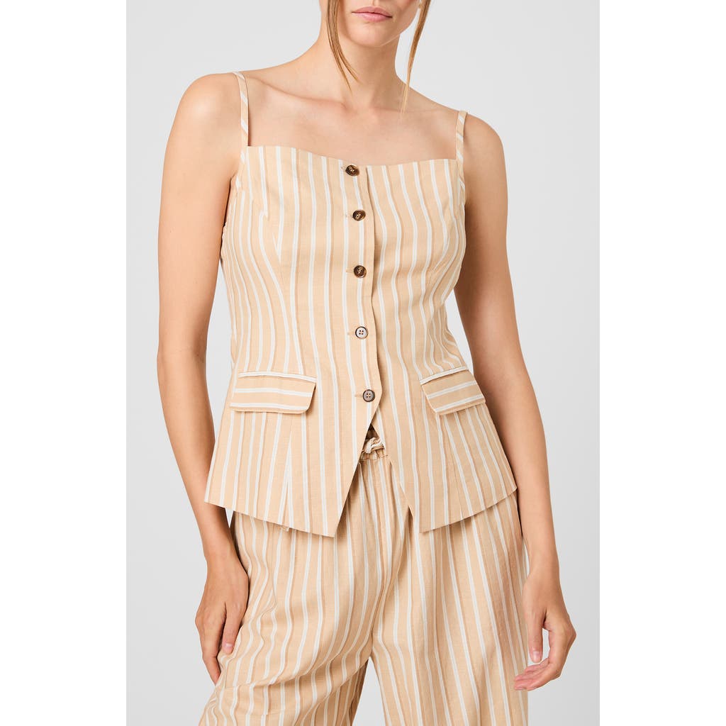French Connection French Connection Tailored Sleeveless Linen Top