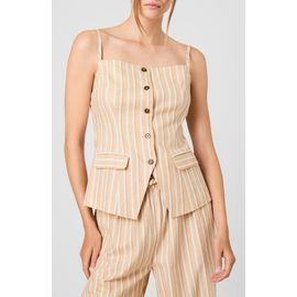 French Connection French Connection Tailored Sleeveless Linen Top