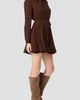 French Connection French Connection Textured Plaid Long Sleeve Chiffon Shirtdress - 3