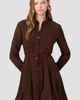 French Connection French Connection Textured Plaid Long Sleeve Chiffon Shirtdress - 5