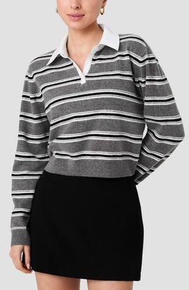 French Connection French Connection Yulia Stripe Polo Sweater