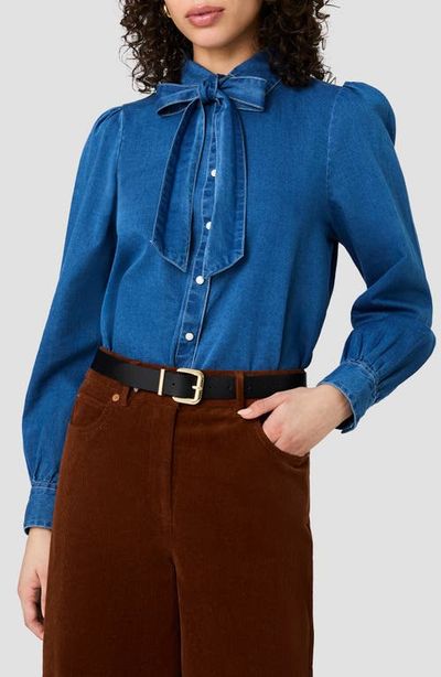 French Connection French Connection Zaves Cotton Chambray Bow Shirt