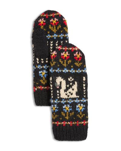 French Knot French Knot Swan Wool Mittens
