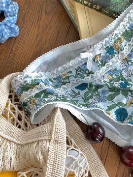 Frenchie L Blue Garden Modal Bikini Panties
