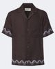 Frescobol Carioca Frescobol Carioca Alves embroidered linen bowling shirt - 1