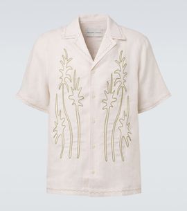Frescobol Carioca Frescobol Carioca Alvs linen embroidered shirt