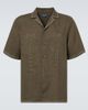 Frescobol Carioca Frescobol Carioca Flavio embroidered linen bowling shirt - 1
