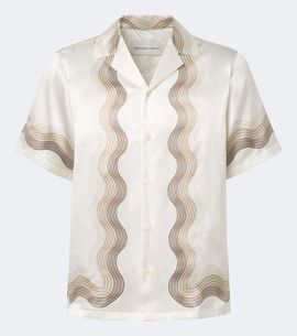 Frescobol Carioca Frescobol Carioca Printed silk bowling shirt