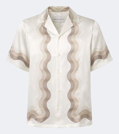 Frescobol Carioca Frescobol Carioca Printed silk bowling shirt