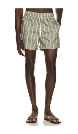 Frescobol Carioca Frescobol Carioca Rio Linen Blend Cabana Wave Swim Short
