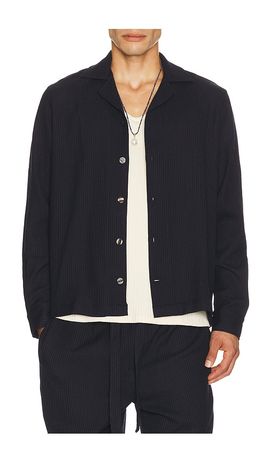 Frescobol Carioca Frescobol Carioca Safra Wool Knitted Camp Collar Long Sleeve Shirt