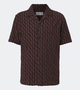 Frescobol Carioca Frescobol Carioca Terry-trimmed cotton-blend bowling shirt